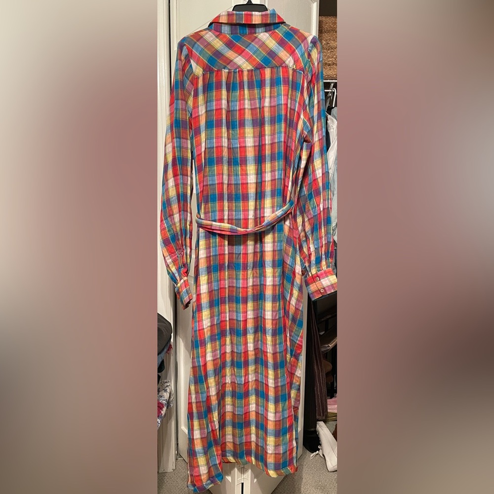 NWT Aura Plaid Button-down Dress - Picture 4 of 9